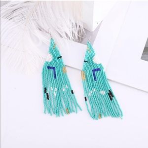 🔥 GORGEOUS handmade Persian boho seed bead tassel earrings! 😍